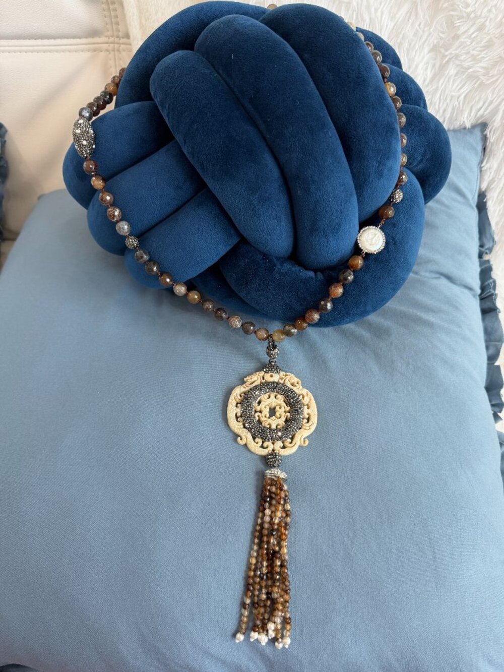 Chico's Statement Tassel Medallion Necklace ✨